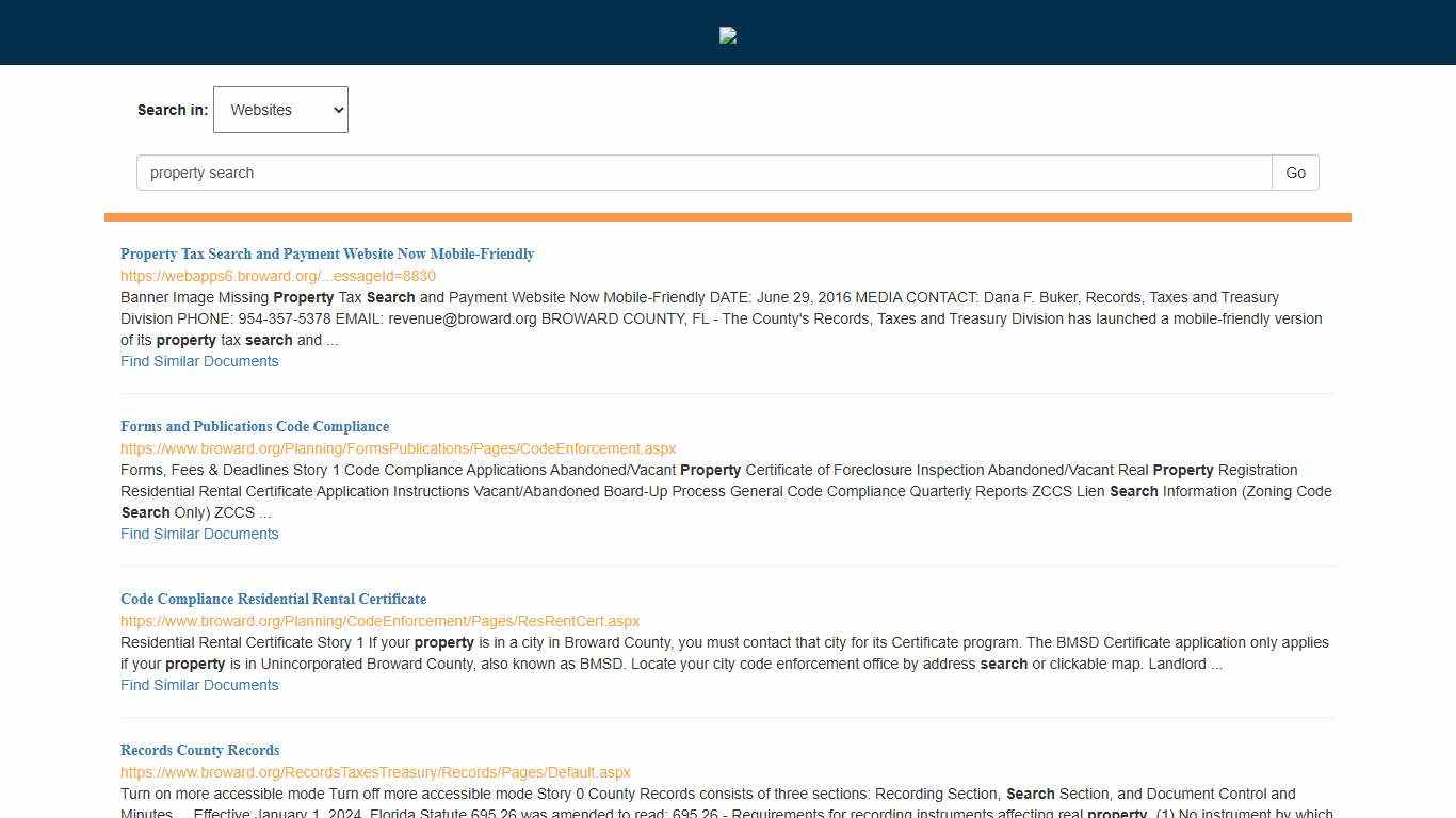 Broward County Search: property search