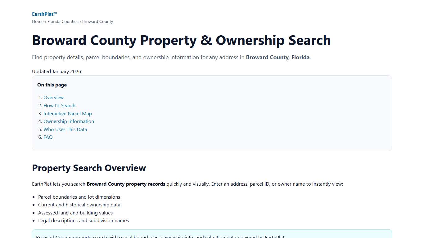 Broward County Property Search EarthPlat - EarthPlat
